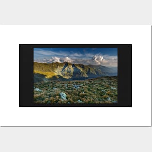 Alpine landscape in a cloudy day Posters and Art